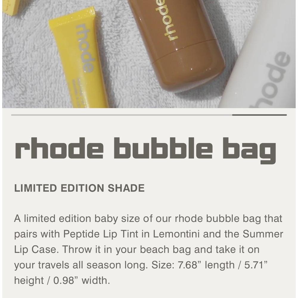 RHODE Bubble Bag LIMITED EDITION SHADE - SOLD OUT ONLINE - Picture 10 of 10